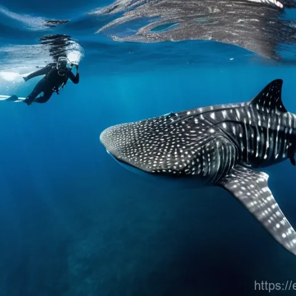 지부티 다이빙 포인트 - **An Undiscovered Arena for Ocean's Gentle Giants:**
    "An immersive underwater photograph capturi...