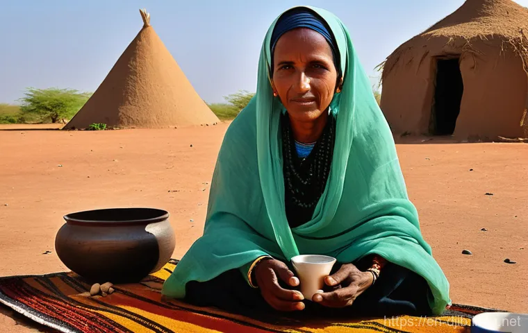 지부티의 주요 부족과 민족 - **Djiboutian Coffee Ceremony with Elders**
    "A serene and intimate traditional Afar coffee ceremo...