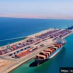 지부티 군사 전략 - A panoramic daytime aerial view of Djibouti&rsquo;s strategic maritime chokepoint near the Bab-el-Mandeb S...